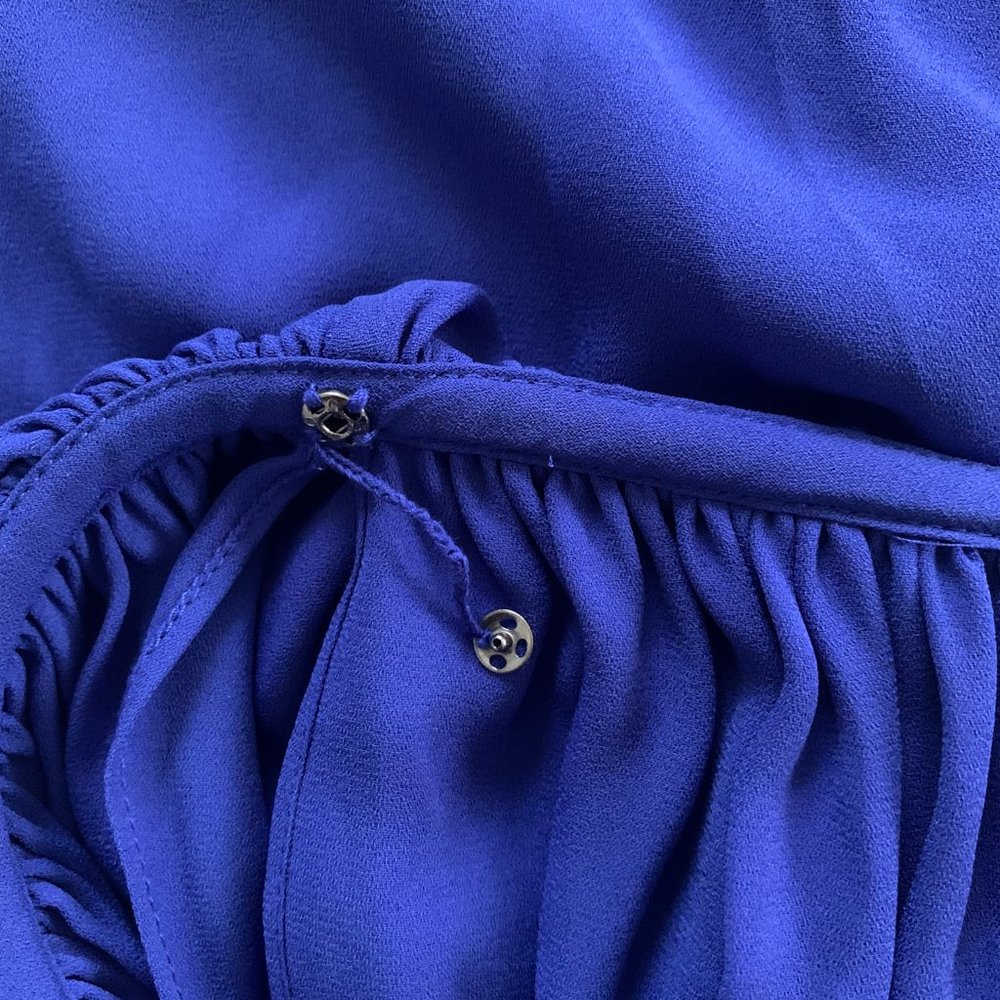 Kate Spade Blue Ruffled Top - Picture 12 of 12